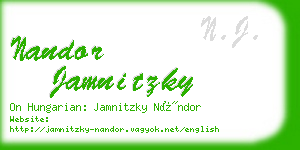 nandor jamnitzky business card